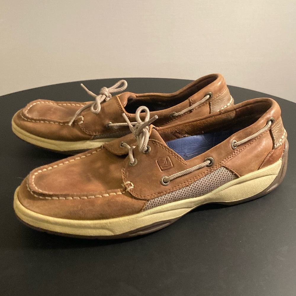 Sperry Top-Sider Men's Billfish Ultralite Boat Shoe Dark Tan Size 10.5 - Picture 2 of 8